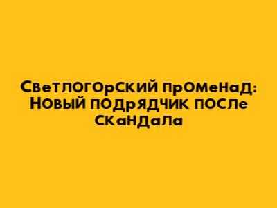 Светлогорский променад: Новый подрядчик после скандала