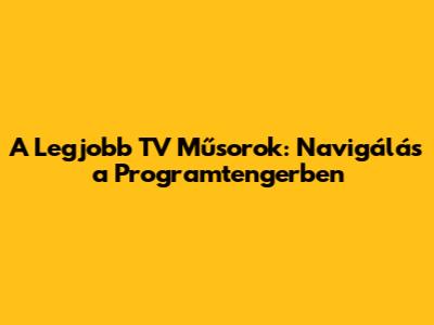 A Legjobb TV Műsorok: Navigálás a Programtengerben