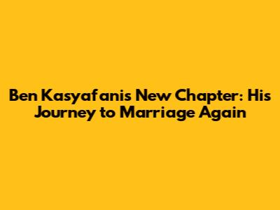 Ben Kasyafani's New Chapter: His Journey to Marriage Again
