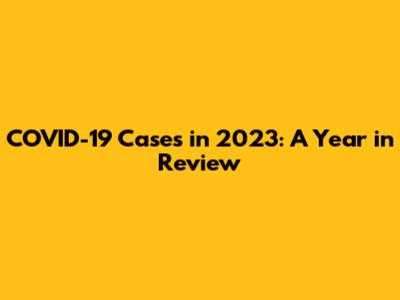COVID-19 Cases in 2023: A Year in Review
