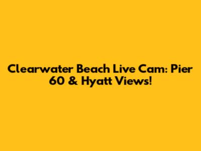 Clearwater Beach Live Cam: Pier 60 & Hyatt Views!
