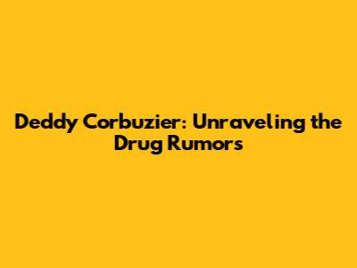 Deddy Corbuzier: Unraveling the Drug Rumors