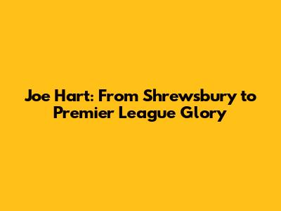 Joe Hart: From Shrewsbury to Premier League Glory
