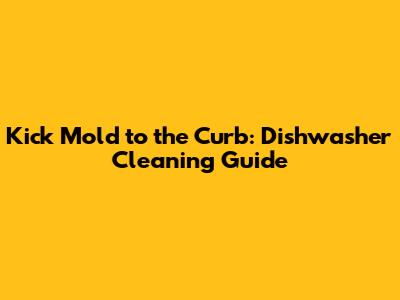 Kick Mold to the Curb: Dishwasher Cleaning Guide