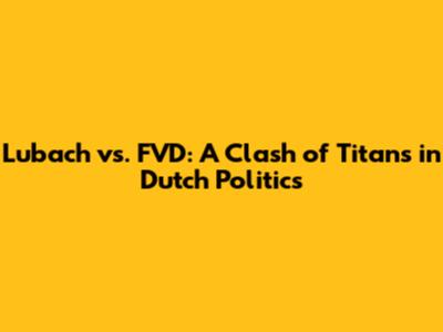 Lubach vs. FVD: A Clash of Titans in Dutch Politics