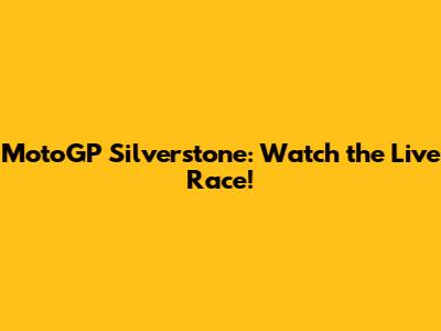 MotoGP Silverstone: Watch the Live Race!