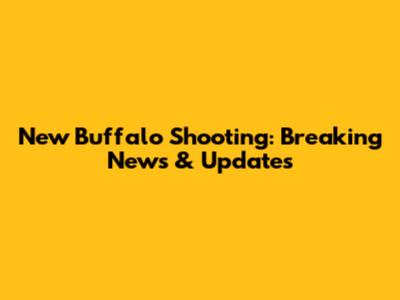 New Buffalo Shooting: Breaking News & Updates