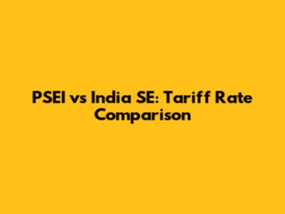 PSEI vs India SE: Tariff Rate Comparison