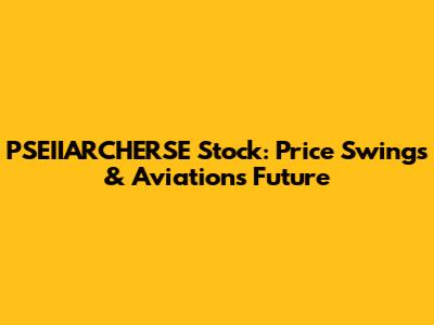 PSEIIARCHERSE Stock: Price Swings & Aviation's Future