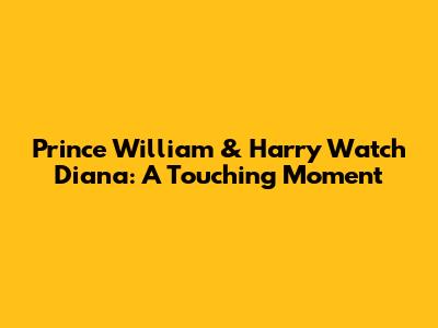 Prince William & Harry Watch Diana: A Touching Moment