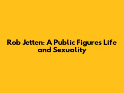 Rob Jetten: A Public Figure's Life and Sexuality
