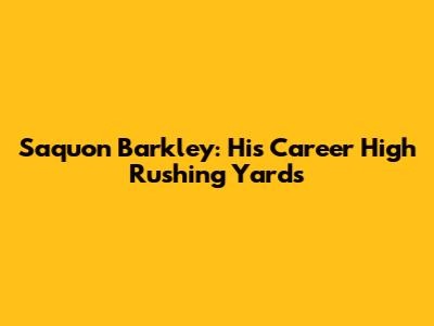 Saquon Barkley: His Career High Rushing Yards