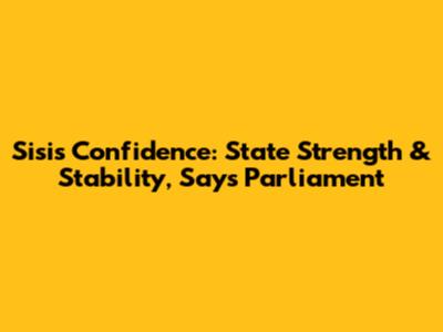 Sisi's Confidence: State Strength & Stability, Says Parliament