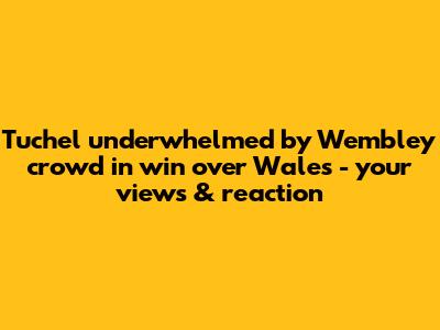 Tuchel underwhelmed by Wembley crowd in win over Wales - your views & reaction