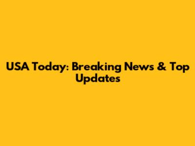 USA Today: Breaking News & Top Updates