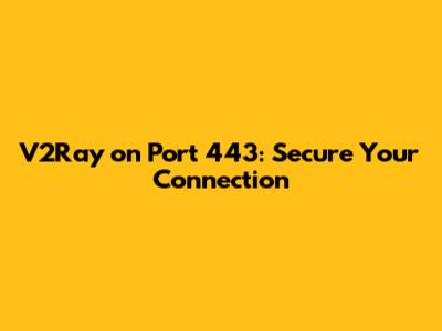 V2Ray on Port 443: Secure Your Connection